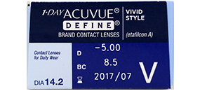 1 Day Acuvue Define (Vivid Style) 4-Box Pack (60 Pairs)
