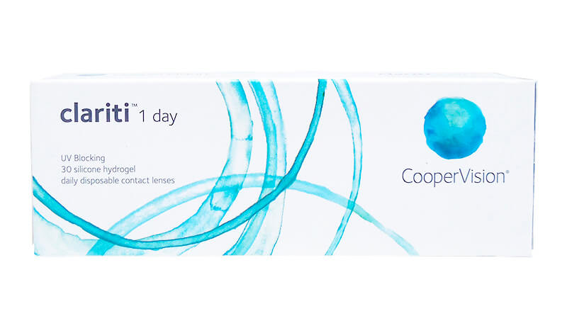 box of clariti 1 day silicone hydrogel contact lenses