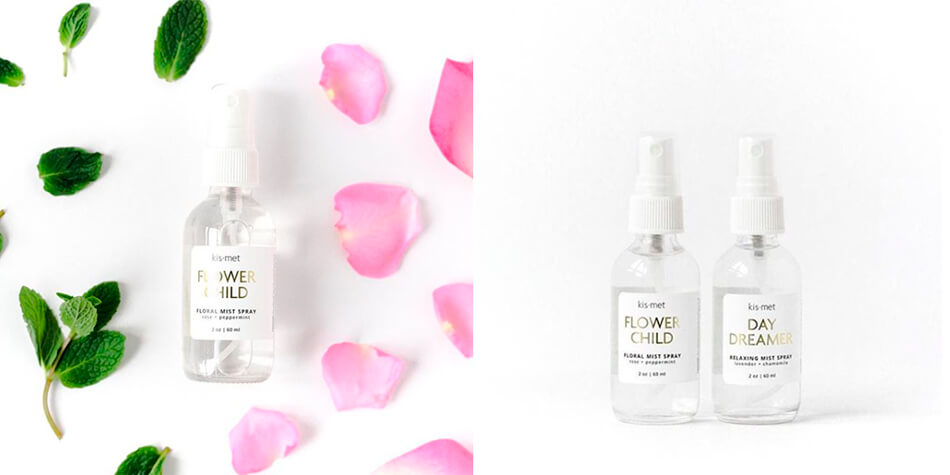 Clear face Mist with Rose Petals and Mint