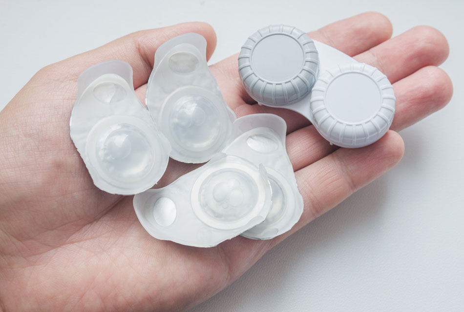 contact blister packs and contact case