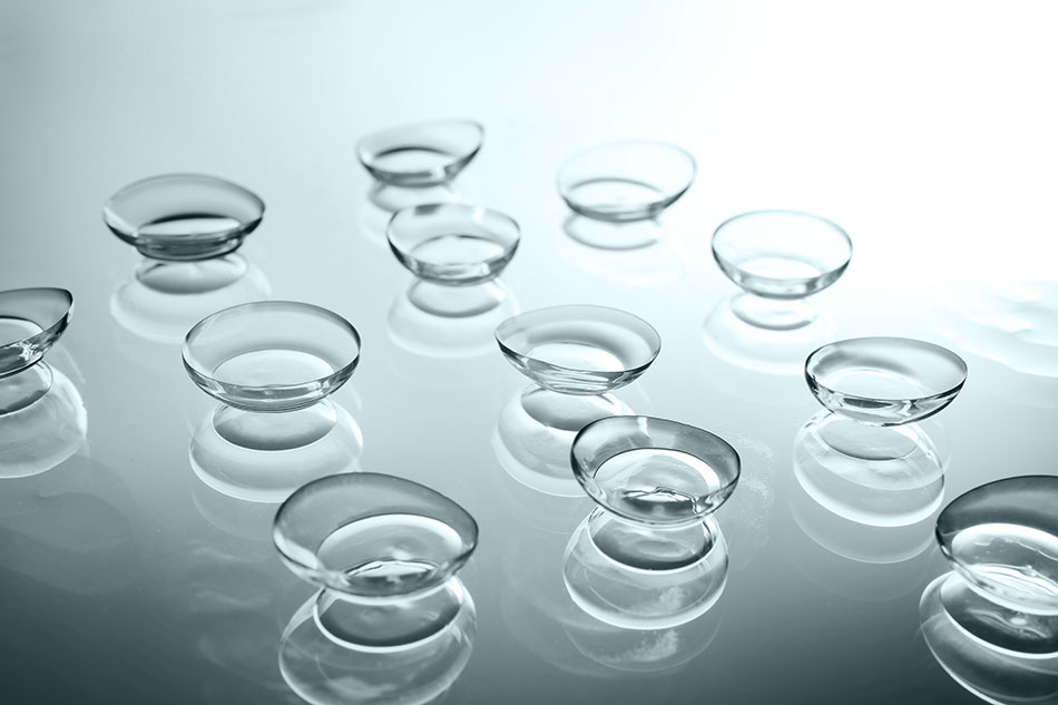 Different shapes and styles of contact lenses