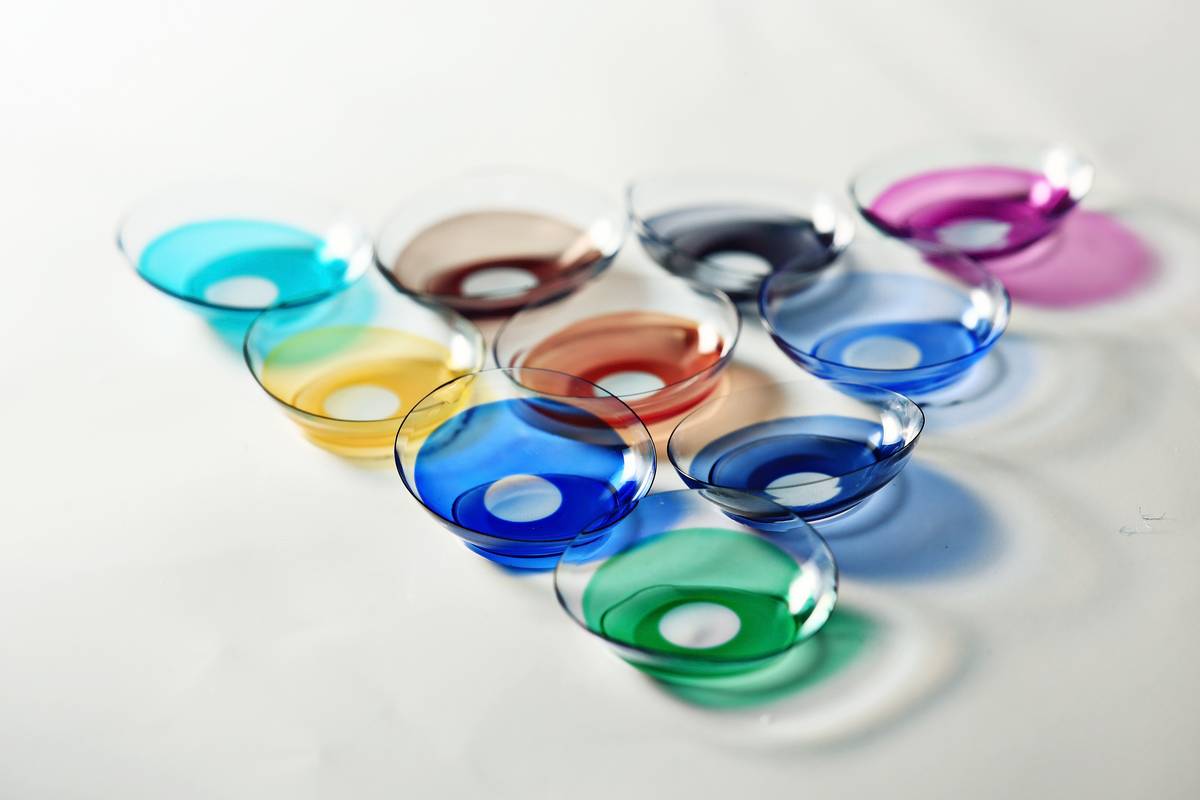 Group of coloured contact lenses
