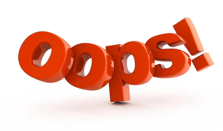 the word “oops” in red letters