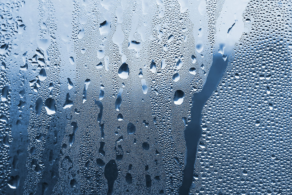 water drops on glass