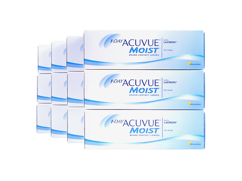 1 Day Acuvue Moist 12-Box Pack (180 Pairs)