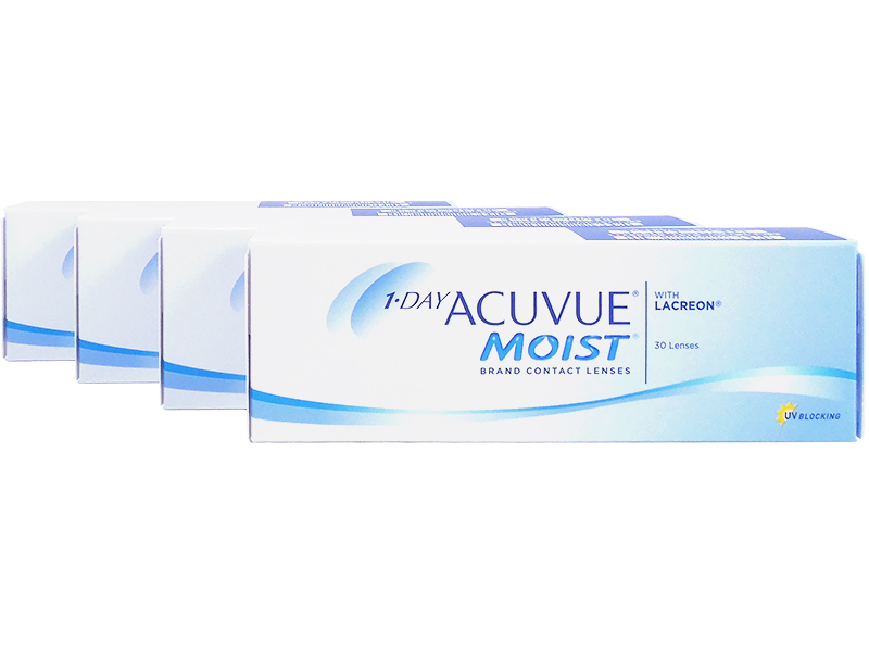 1 Day Acuvue Moist 4-Box Pack (60 Pairs)