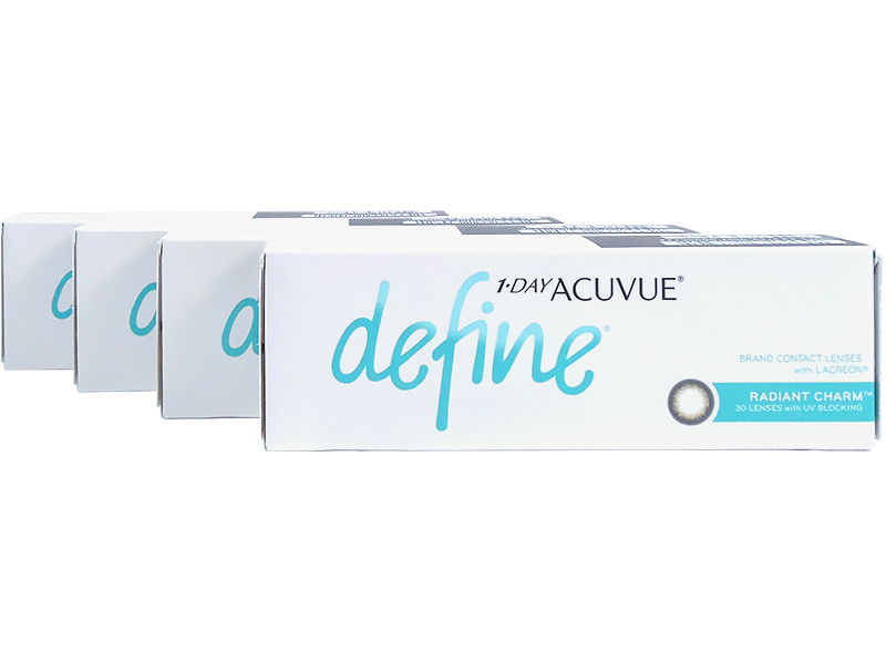 1 Day Acuvue Define Radiant Charm with LACREON 4-Box Pack (60 Pairs)