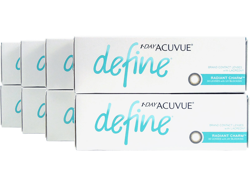 1 Day Acuvue Define Radiant Charm with LACREON 8-Box Pack (120 Pairs)