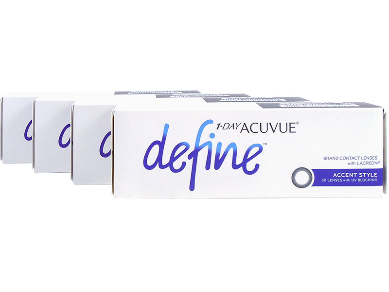 1 Day Acuvue Define Accent Style with LACREON 4-Box Pack (60 Pairs)