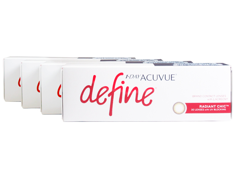 1 Day Acuvue Define Radiant Chic with LACREON 4-Box Pack (60 Pairs)