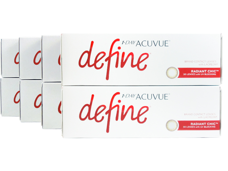 1 Day Acuvue Define Radiant Chic with LACREON 8-Box Pack (120 Pairs)