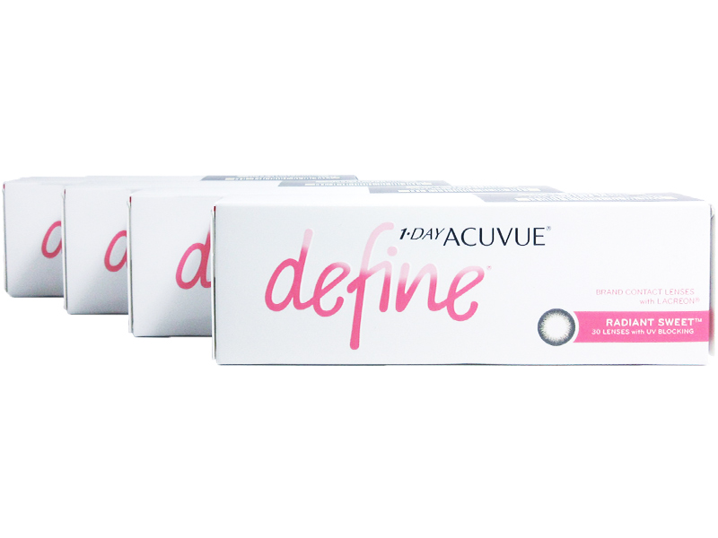 1 Day Acuvue Define Radiant Sweet with LACREON 4-Box Pack (60 Pairs)
