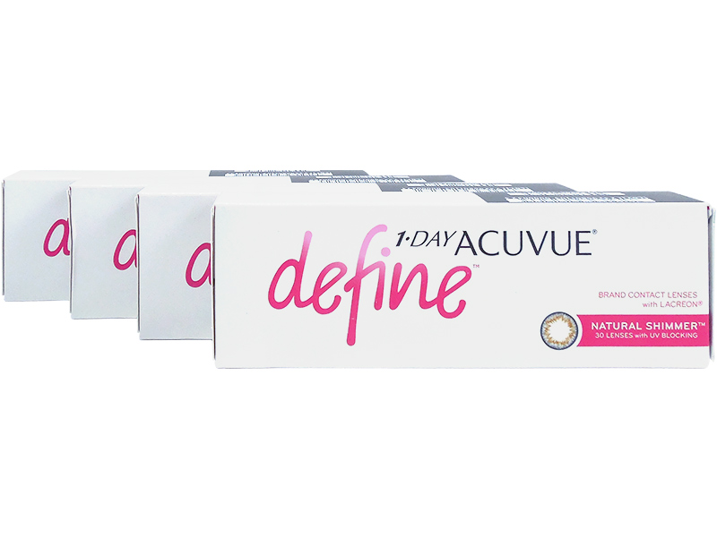 1 Day Acuvue Define Natural Shimmer with LACREON 4-Box Pack (60 Pairs)