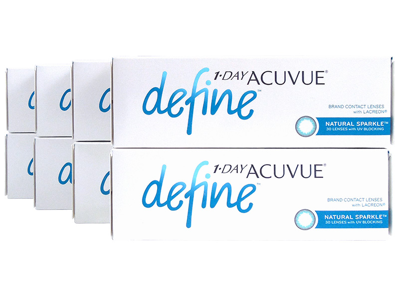 1 Day Acuvue Define Natural Sparkle with LACREON 8-Box Pack (120 Pairs)