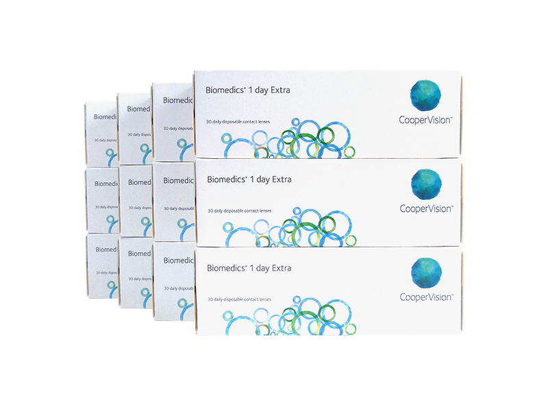 Biomedics 1 Day Extra 12-Box Pack (180 Pairs)