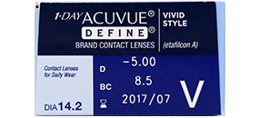 1 Day Acuvue Define (Vivid Style) 12-Box Pack (180 Pairs)