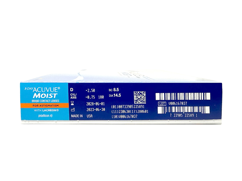 1 Day Acuvue Moist for Astigmatism 90 Pack